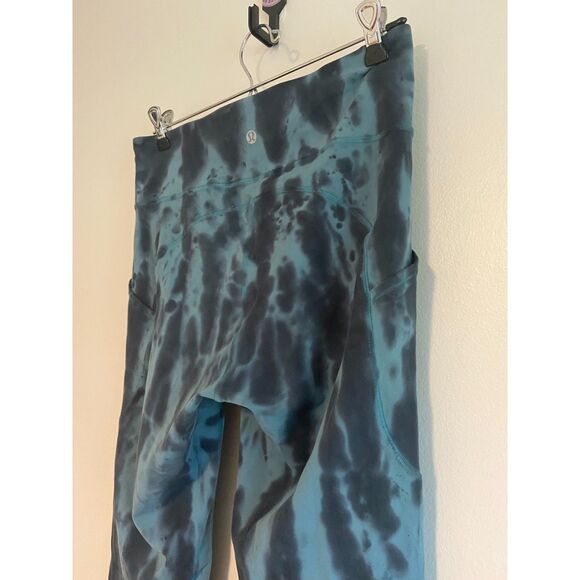 Lululemon Invigorate High-Rise Tight 25" *Wash Forest Shibori Desert Teal - Picture 8 of 9